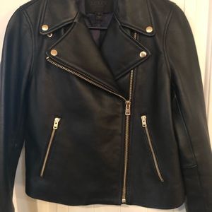 J crew leather moto jacket.